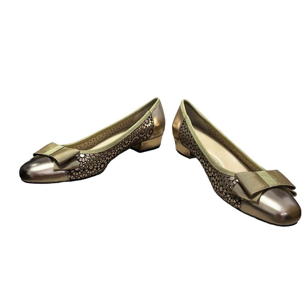 Ros Hommerson bronze Trisha metallic / patent leather flats in a size 9.5SS new - Picture 10 of 14